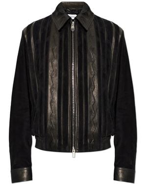 Versace Leather Jackets - Negro