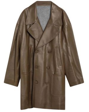 Fendi Double-Breasted Coats - Marrón