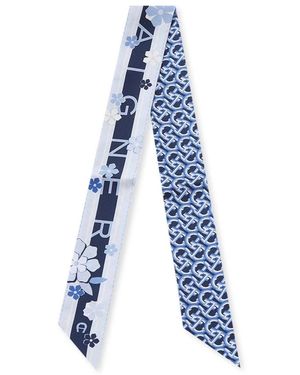 Aigner Smalle Zijden Sjaal - Blauw