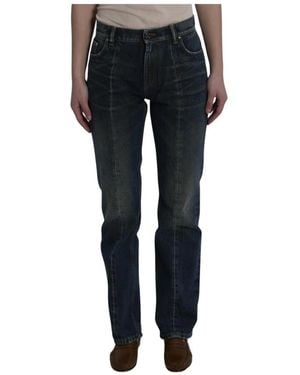 Versace Distressed Gerades Jeans - Schwarz