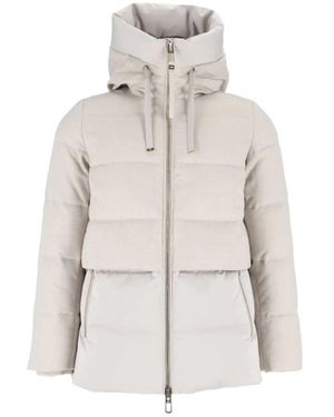 DUNO Keiko Hooded Puffer Jacket - Wit