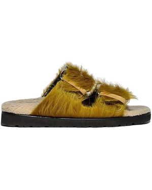DSquared² 20mm sandalen mit langem ponyfell-obermaterial - Orange