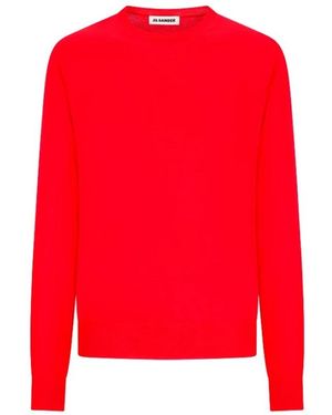 Jil Sander Round-Neck Knitwear - Rojo
