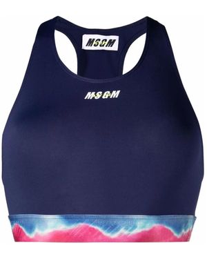 MSGM Sleeveless Tops - Blue