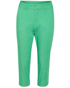 Kaffe Cropped Trousers - Green