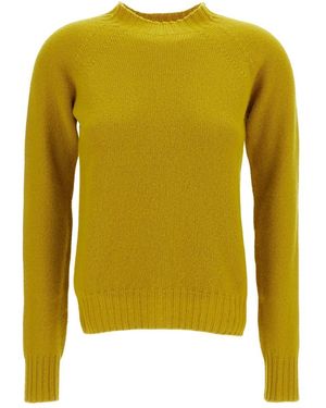 Drumohr Rundhals-Pullover - Gelb