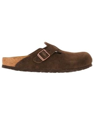 Birkenstock Schoenen ,Bruin ,Leer Boston Narrow Fit