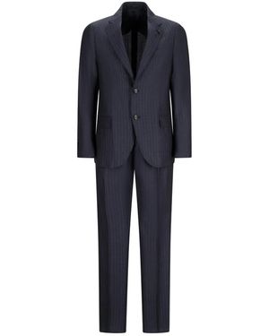 Lardini Single Breasted Suits - Azul