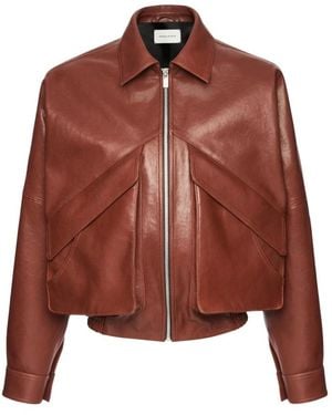 Magda Butrym Leather Jackets - Marron