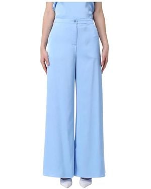 Hanita Weite Hosen Eleganter Stil - Blau