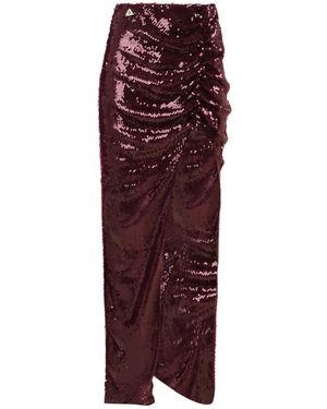 Akep Rokken ,Rood ,Polyester Pareo Lange Rok - Paars