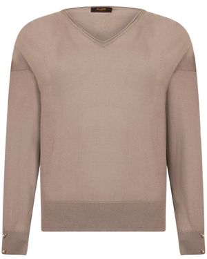 Moorer V-Neck Knitwear - Marrón