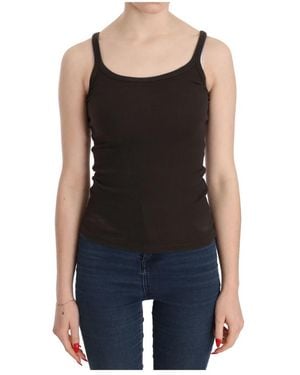 Pink Memories Sleeveless Tops - Black