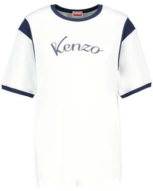 KENZO Tops ,Wit ,Katoen Varsity T-Shirt