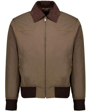 Prada Jassen ,Bruin ,Denim Denim Blouson Jas