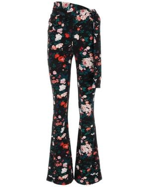 Rabanne Broeken ,Zwart ,Gedrukte Slim Fit Broek