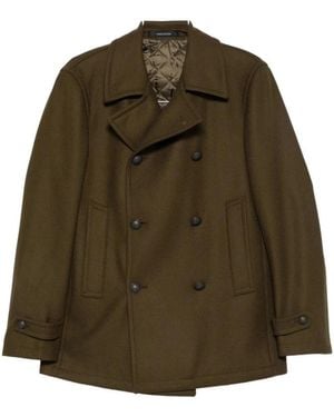 Tagliatore Jassen ,Groen ,Wol Monaco Double-Breasted Coat