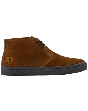 Fred Perry Lace-Up Boots - Brown