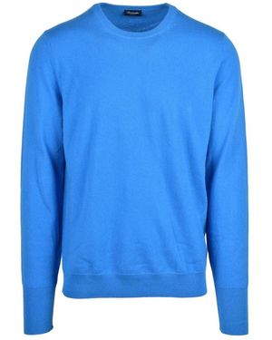 Drumohr Pullover Rundhalsausschnitt - Blau