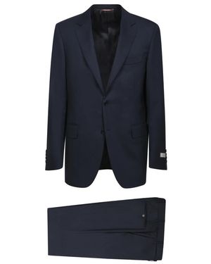 Canali Single Breasted Suits - Blue