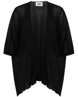 Alpha Studio Wet Layers Coste Mix Cardigan - Zwart