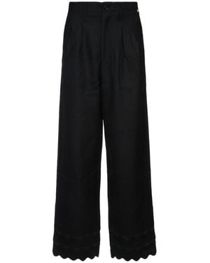 Bode Wide Trousers - Black