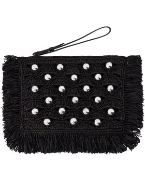 Rabanne Tassen ,Zwart ,Raffia Clutch