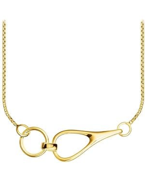 Thomas Sabo Damen Halskette Iconic 925 Sterling Silber 750 Gelbgold Vergoldung Ke1855-413-39-L45V - Mettallic