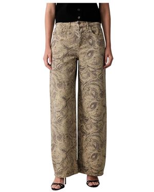 Liu Jo Jeans Met Paisley Print - Naturel