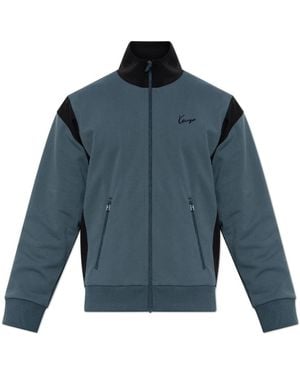 KENZO Hoodies & Sweatvesten ,Blauw ,Polyester Logo Sweatshirt