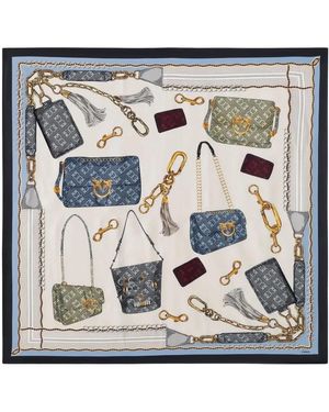 Pinko Accessoires ,Veelkleurig ,Limbo Foulard - Metallic