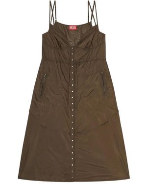 DIESEL Kleedjes ,Bruin ,Midi Kleedjes