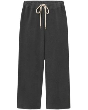 The Great Wide Leg Cropped Sweatpant - Zwart