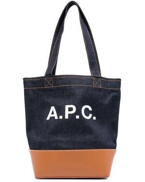 A.P.C. Tote Bags - Bleu