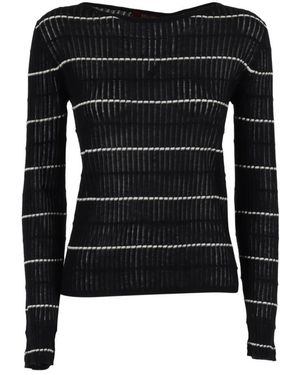 Max Mara Maglia Canottiera Top Pedone - Schwarz