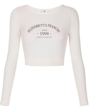Elisabetta Franchi Round-Neck Knitwear - White