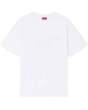 KENZO Tops ,Wit ,Katoen Boke Flower 2.0 Geborduurd Katoenen T-Shirt