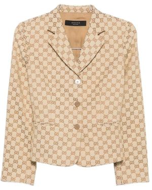 Gucci Gg Katoenen Canvas Kokerrok - Naturel