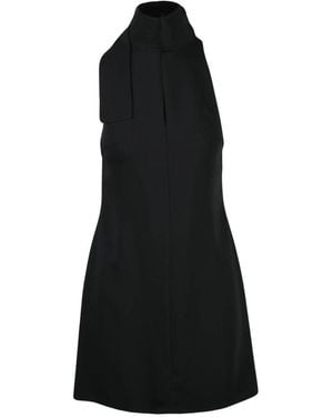 Courreges Kleedjes ,Zwart ,Polyester Scamiciata Corta