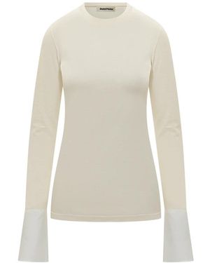 DARKPARK Tops ,Katoen Nora Long Sleeve T-Shirt - Wit