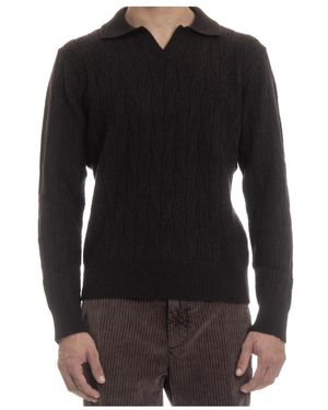 Drumohr V-Neck Knitwear - Black