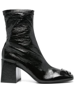 Courreges Reedition Vinyl Stiefeletten - Schwarz