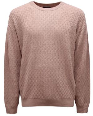 Armani Round-Neck Knitwear - Brown
