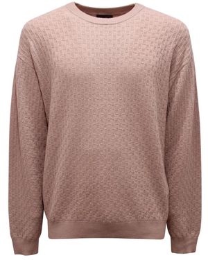 Armani Round-Neck Knitwear - Marron