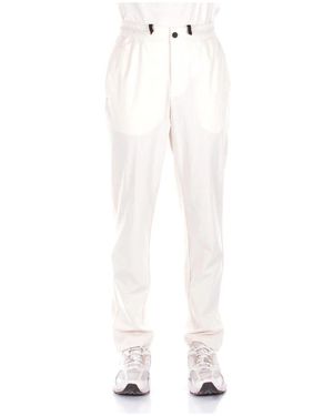 Suns Herren Leinenhose Mit Reißverschluss - Weiß