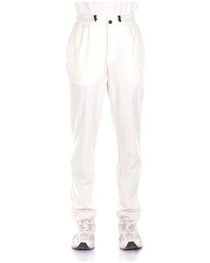 Suns Herren Leinenhose Mit Reißverschluss - Weiß