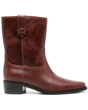 Tory Burch Cowboy Boots - Brown