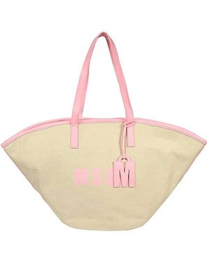 MSGM Shopping Bags - Natural