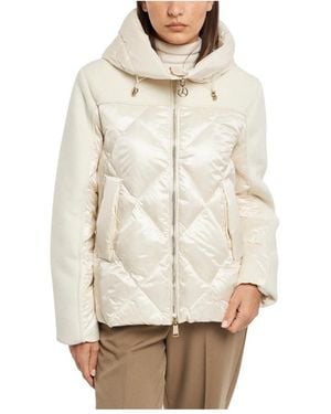 People Of Shibuya Jassen ,Wit ,Wol Kiri Short Parka - Naturel