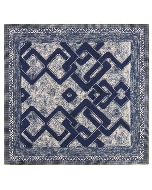 Pierre Louis Mascia Zijden Bandana Sjaal, Levendig Accessoire - Blauw